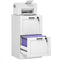 Vertical Filing Cabinet with 2 Drawers, Lock, File Cabinet for Home Office, A4 and Letter Size Files, White