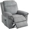 HOMCOM Manual Recliner Chair with Vibration Massage, Side Pockets, Corduroy Reclining Chair for Living Room, Grey