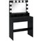 Vanity Table, Makeup Dressing Table with LED Lighting Mirror, Drawers, for Bedroom, Black