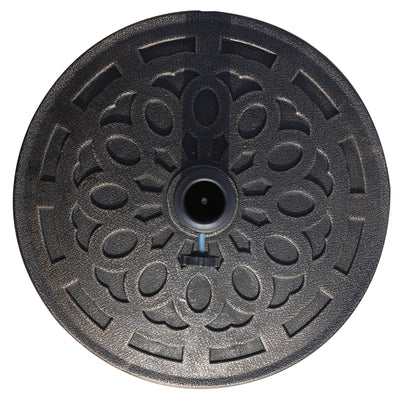 Outsunny Patio Umbrella Base 31 lb Heavy Duty Round Market Umbrella Holder Outdoor Garden Backyard Bronze 