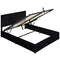 Queen Size Lift-up Storage Bed with Wooden Slat Support-Black