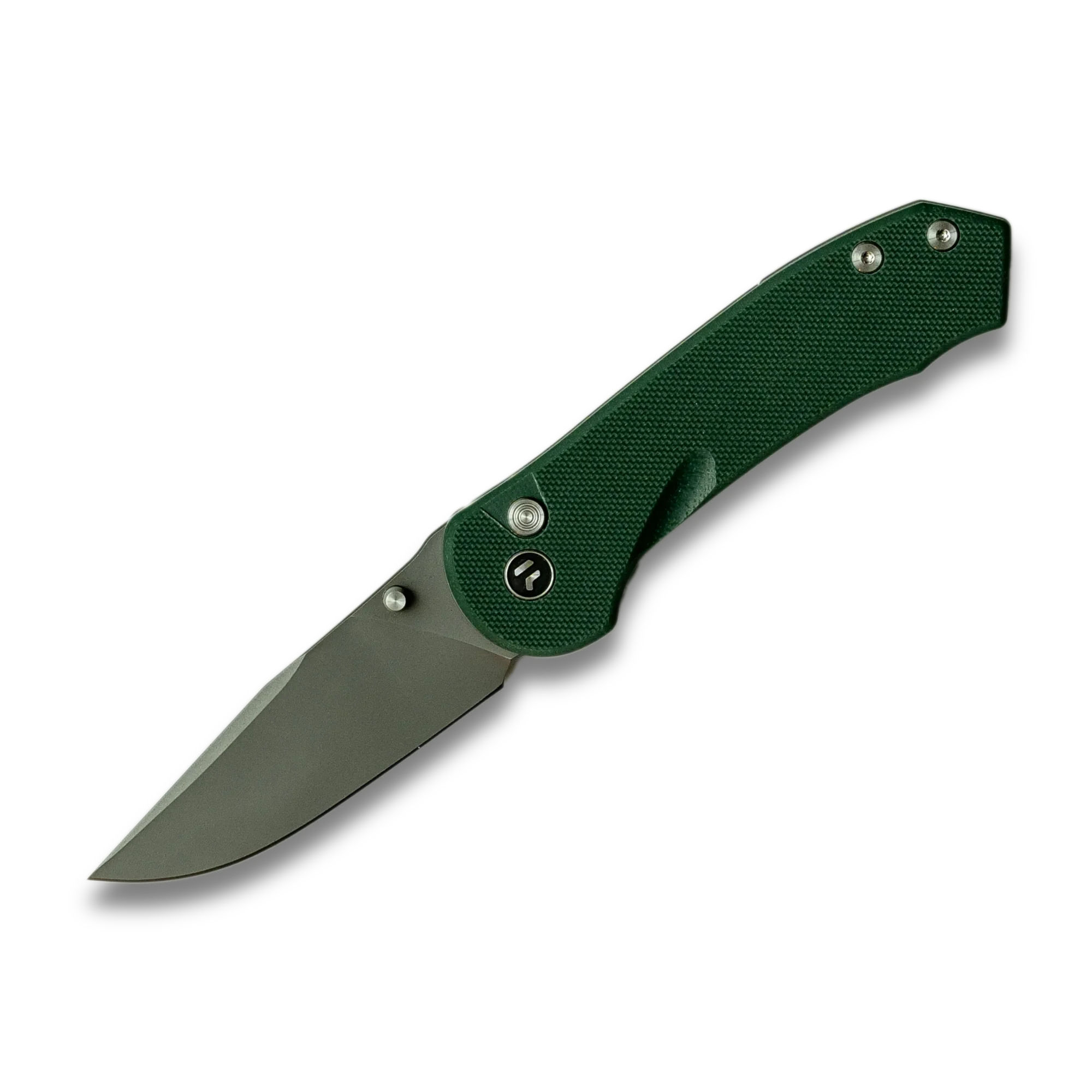 Quick Clip Folding Knife - 14C28N Steel, Military Green G10 
