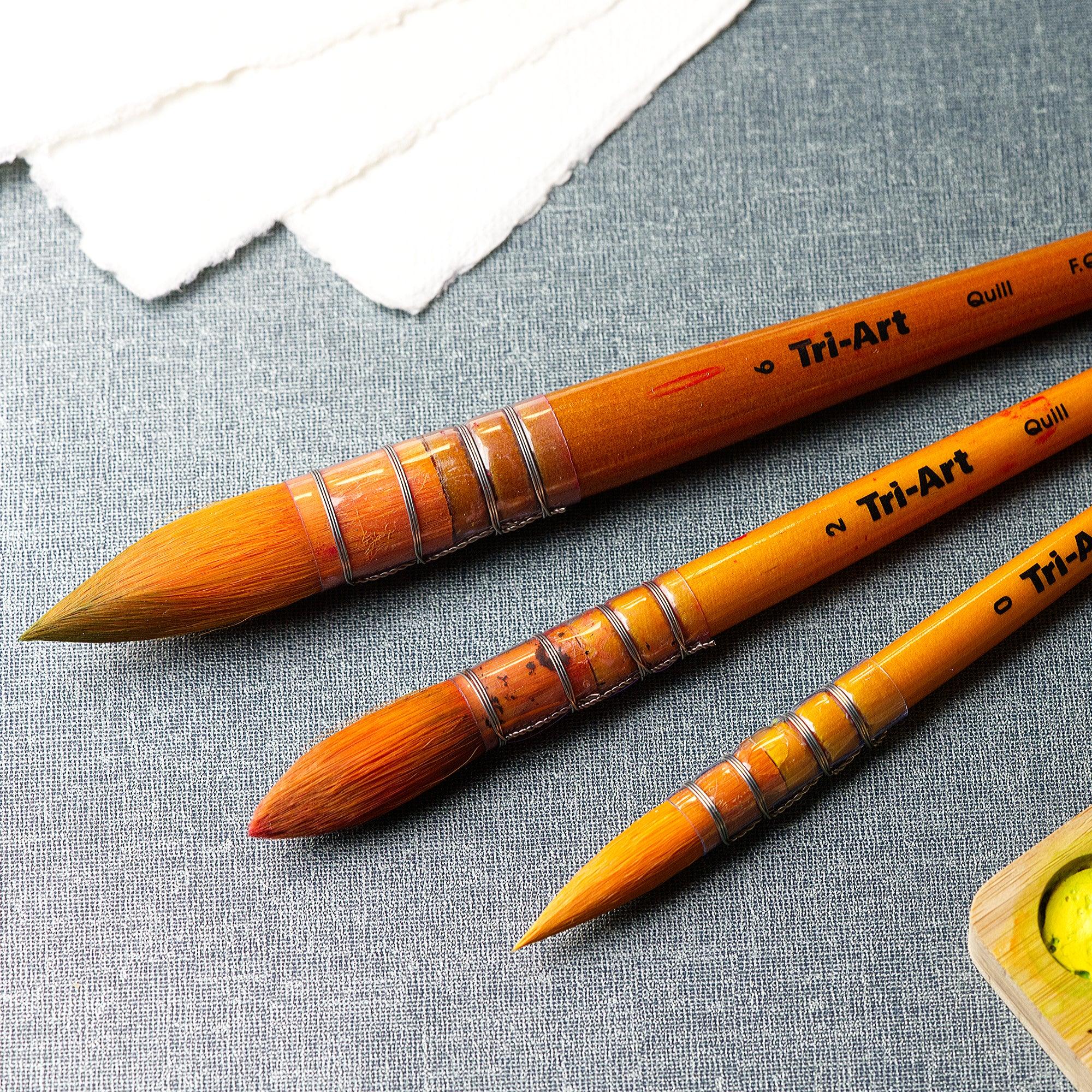 Tri-Art Artist Brushes - Short Synthetic - WC/Acryl - Quill 