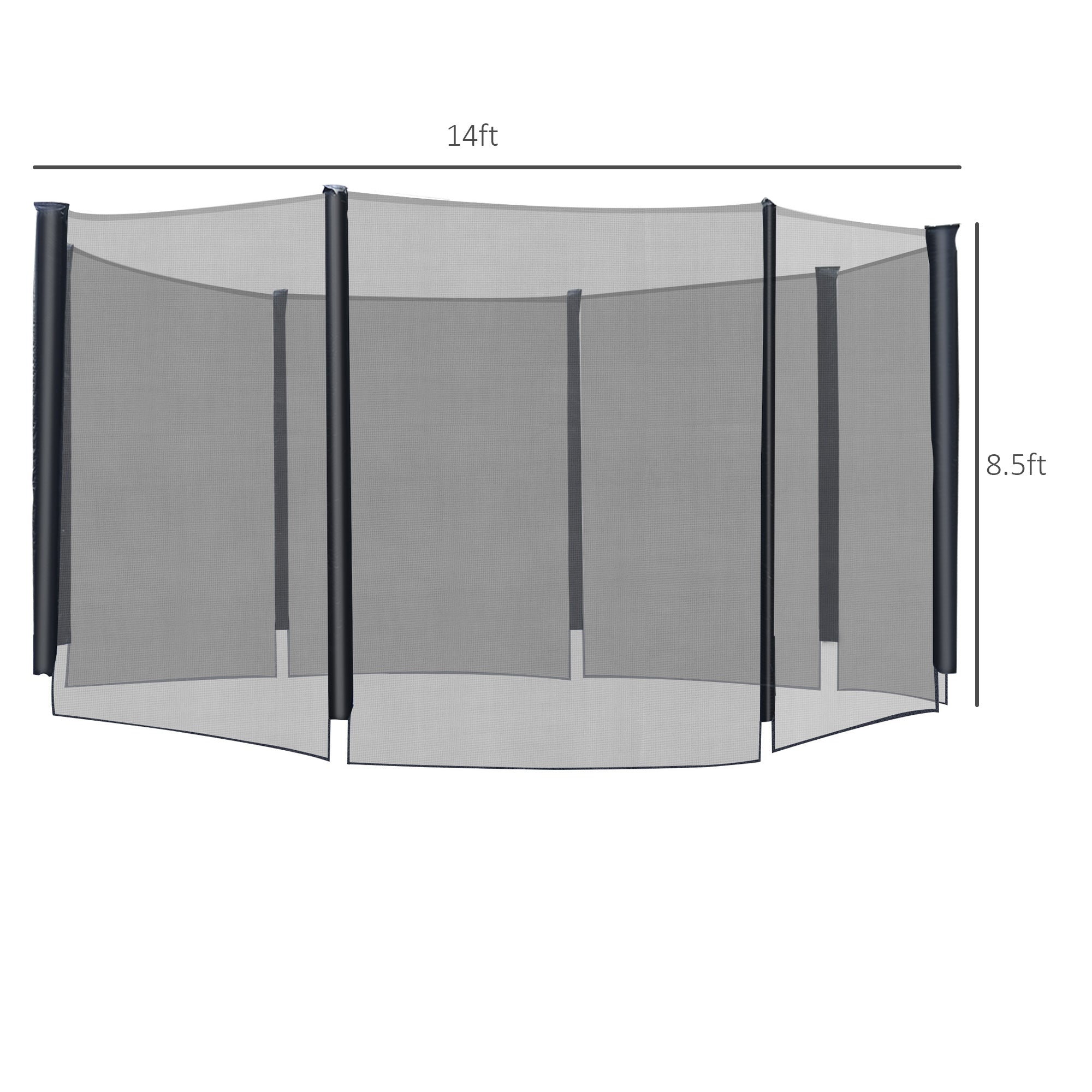 HOMCOM 12FT Trampoline Net Enclosure Trampolining Bounce Safety Round Frence Replacement 