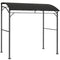 7' x 5' Garden Grill Canopy, BBQ Grill Gazebo Tent with Steel Frame and Hooks, Outdoor Sun Shade, Black