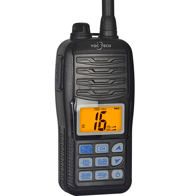 YDC TECH® MR-36M Handheld Waterproof VHF Marine Radio 
