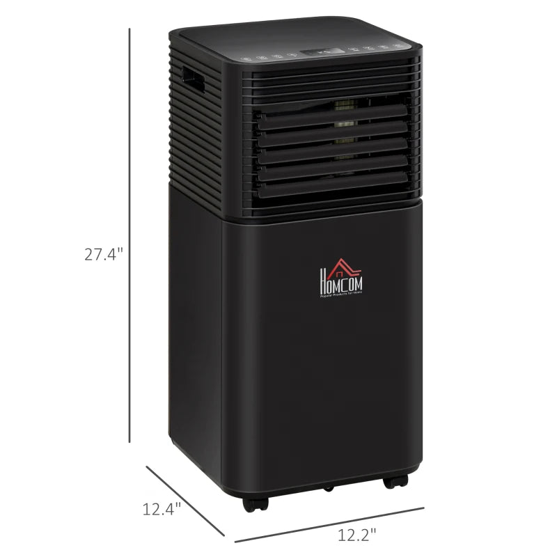 8000 BTU Portable Air Conditioner with Fan & Dehumidifier Mode, Quiet AC Unit with Remote Control, 24-Hour Timer, Black