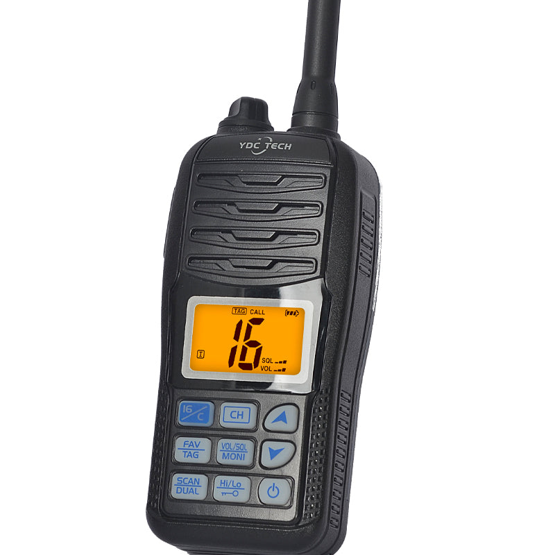 YDC TECH® MR-36M Handheld Waterproof VHF Marine Radio 