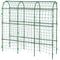 Outsunny Metal Garden Arch Trellis for Climbing Plants Outdoor A-Frame with Net 17