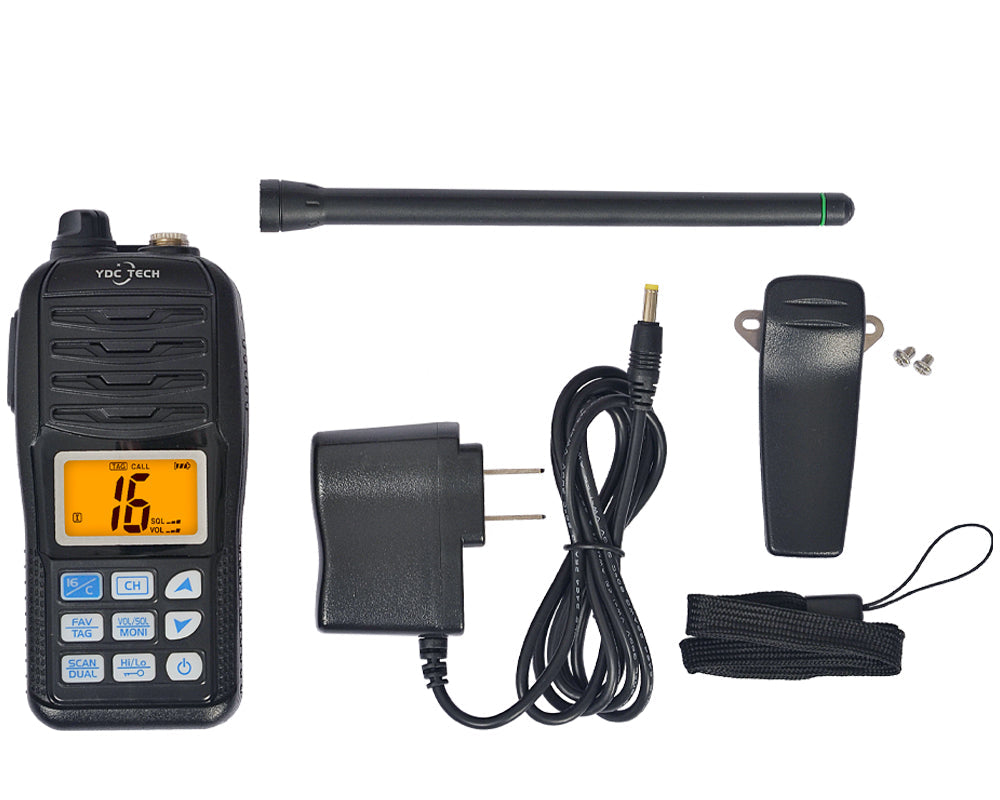 YDC TECH® MR-36M Handheld Waterproof VHF Marine Radio 
