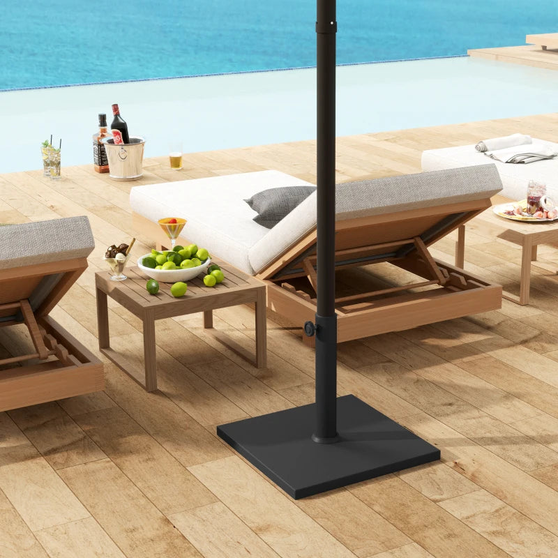 Patio Umbrella Base, 40 lbs Concrete Heavy Duty Umbrella Base for 1.5"/1.9", Black