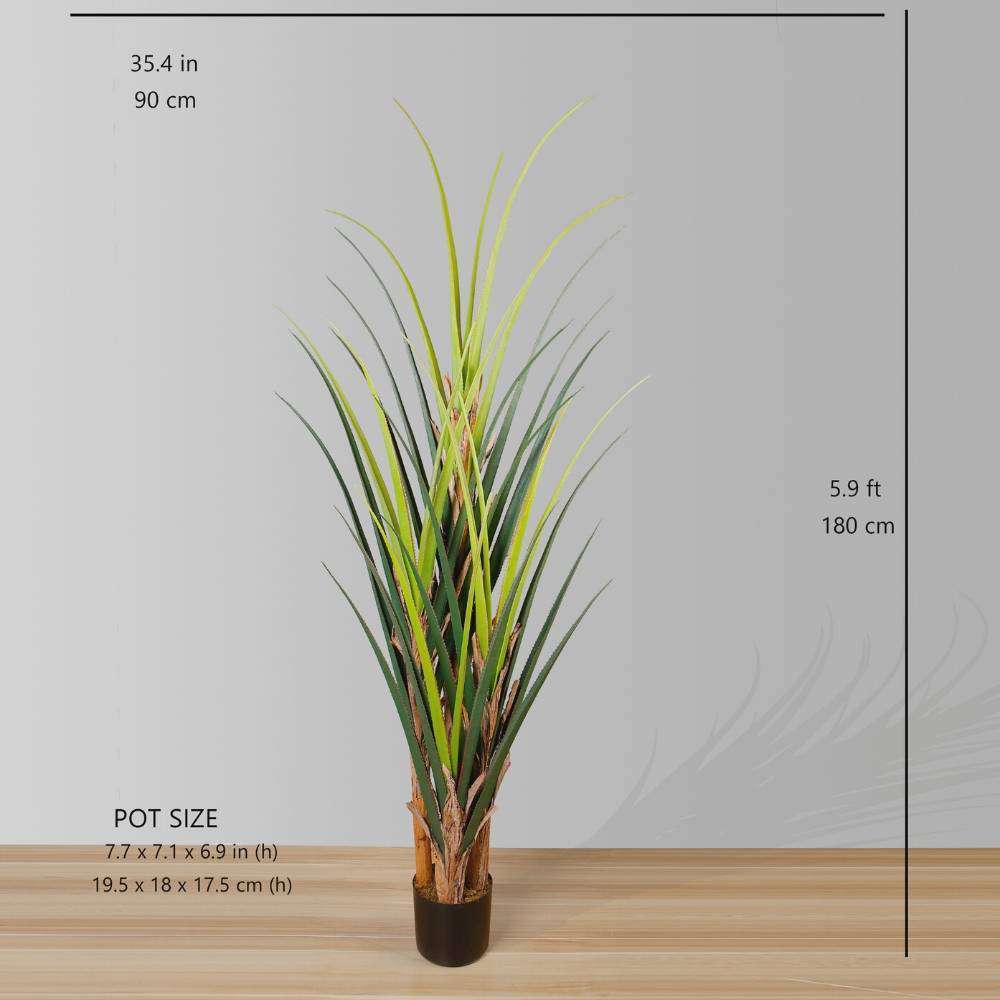 Ralu Aloe Artificial Tree Potted Plant (Multiple Sizes) 
