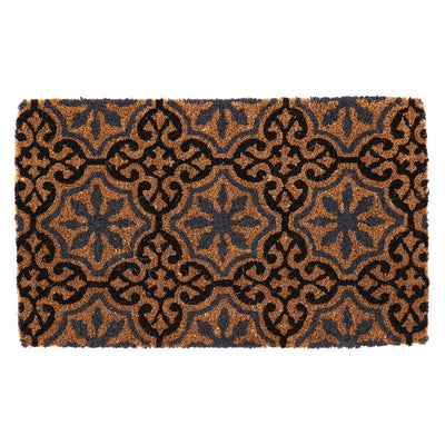 Doormat 100% Coir Tiles With Rosettes 