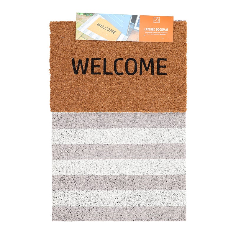 Layered Doormat Set Vertical Stripes 