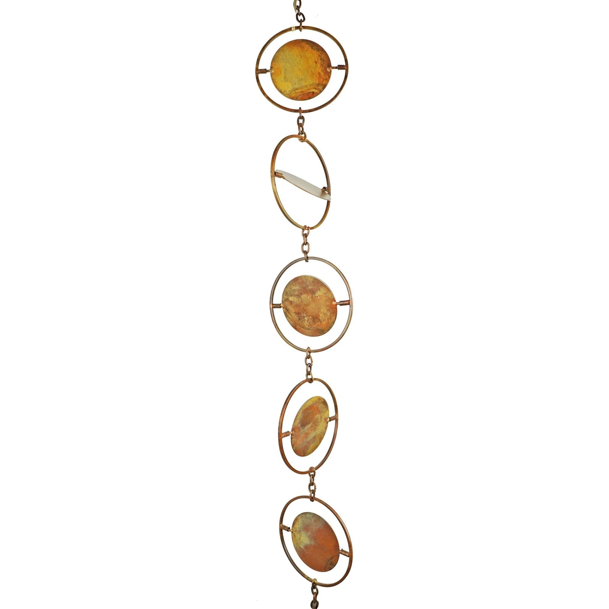 Flamed Circle Rain Chain 4x96 
