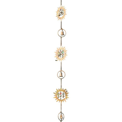Flamed Sun w/Dangles Rain Chain 