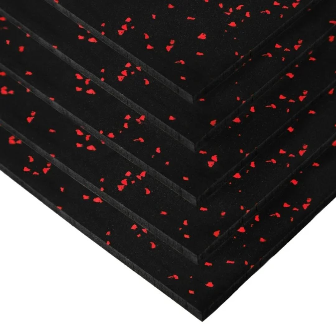 HAJEX Hard Floor Mats for Gym - Pack of 6 