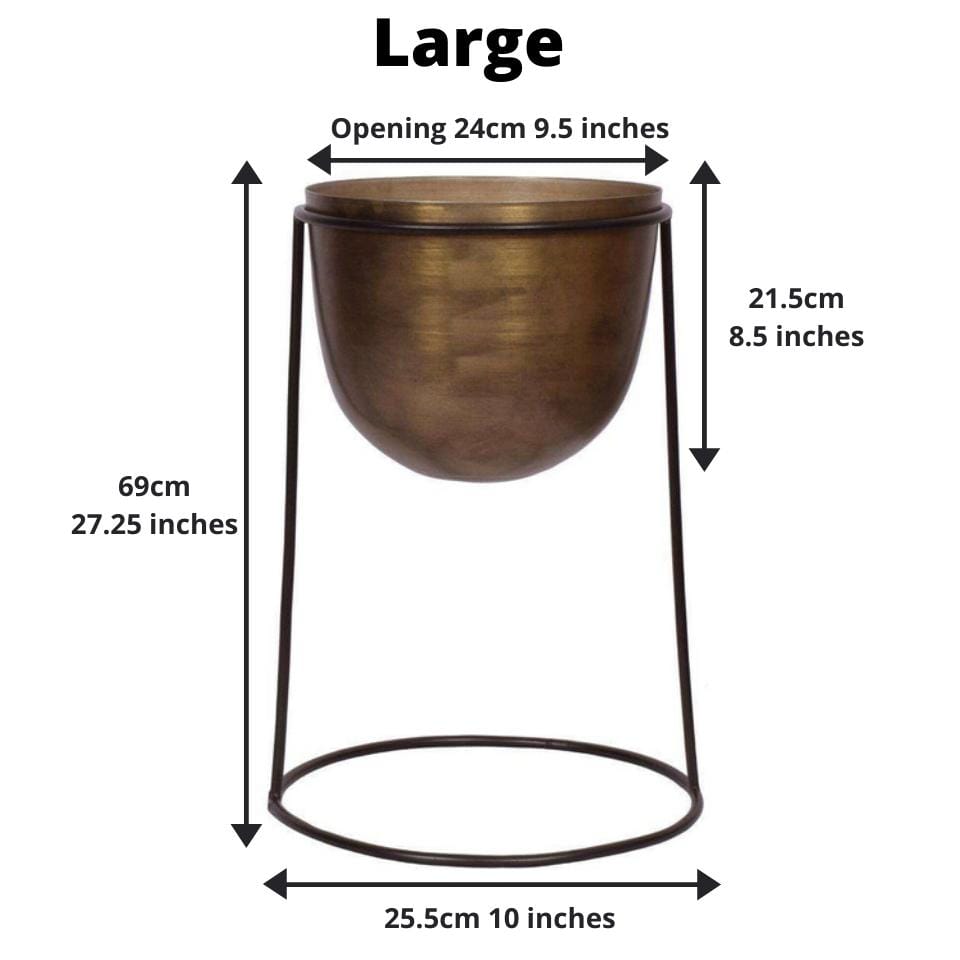 Rosita - Brass Planter On Stand 