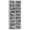 9-Tier DVD Shelf with 18 Compartments and 14 Adjustable Shelves, Holds 640 CDs, 360 DVDs or 430 Blu-rays, White