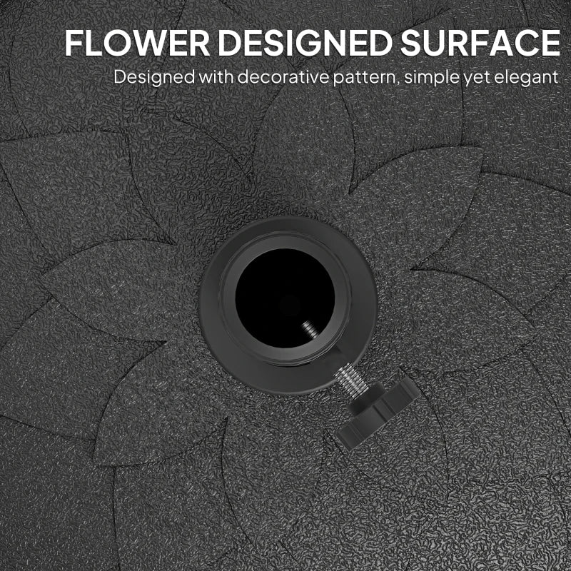 Round Patio Umbrella Base, 26 lbs Resin Umbrella Stand Base, Heavy Duty Patio Umbrella Holder, Black