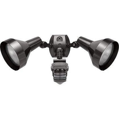 Outdoor 2-Light LED Security Floodlight with Motion Sensor in Bronze - Free Shipping 