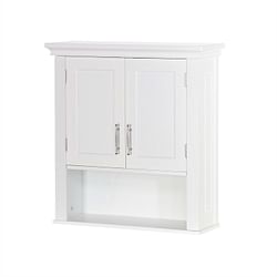 White Bathroom Wall Cabinet Cupboard with Open Shelf - Free Shipping