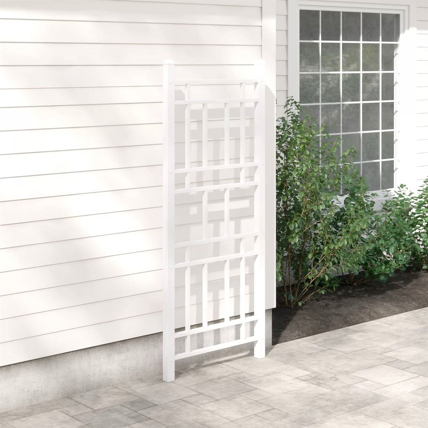 75-inch White Vinyl Outdoor Garden Trellis - Made in USA - Free Shipping