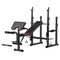 Soozier Folding Weight Bench with Barbell Rack, Preacher Curl Bench, Leg Curl Machine for Home Weight Lifting Strength Training