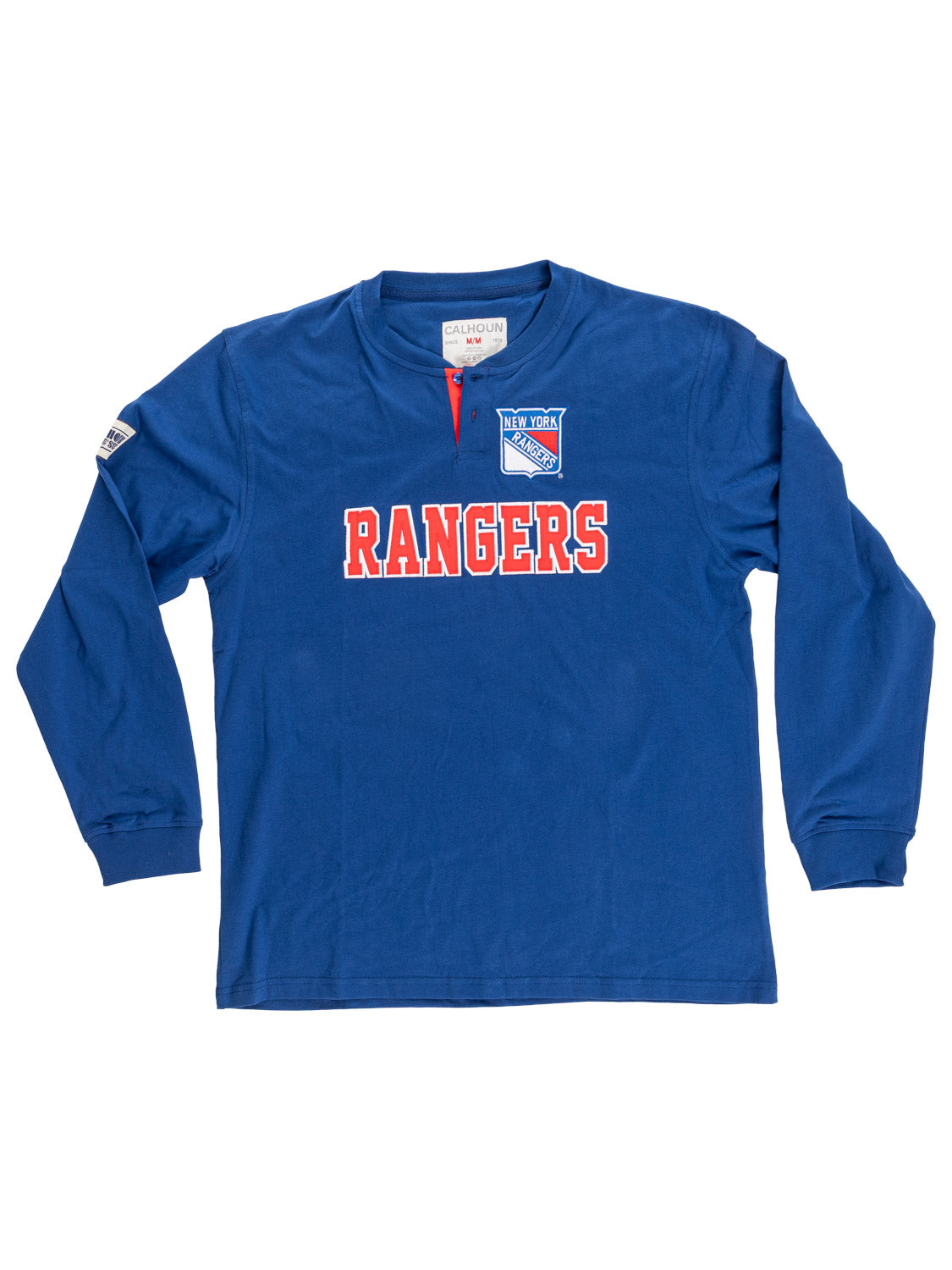 New York Rangers Long Sleeve Henley- Presale 