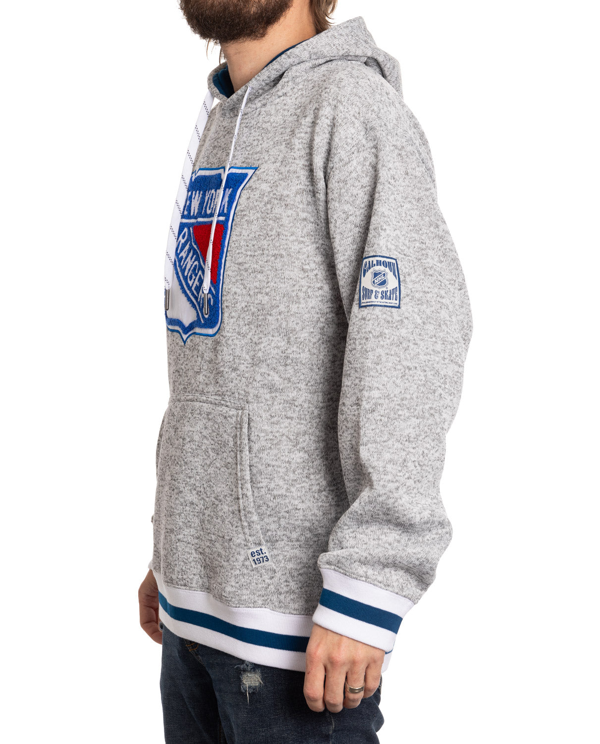 New York Rangers "Muskoka Style" Premium Chenille Woven Logo Hoodie 