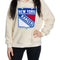 New York Rangers Ladies Sherpa Hoodie with Premium Chenille Logo