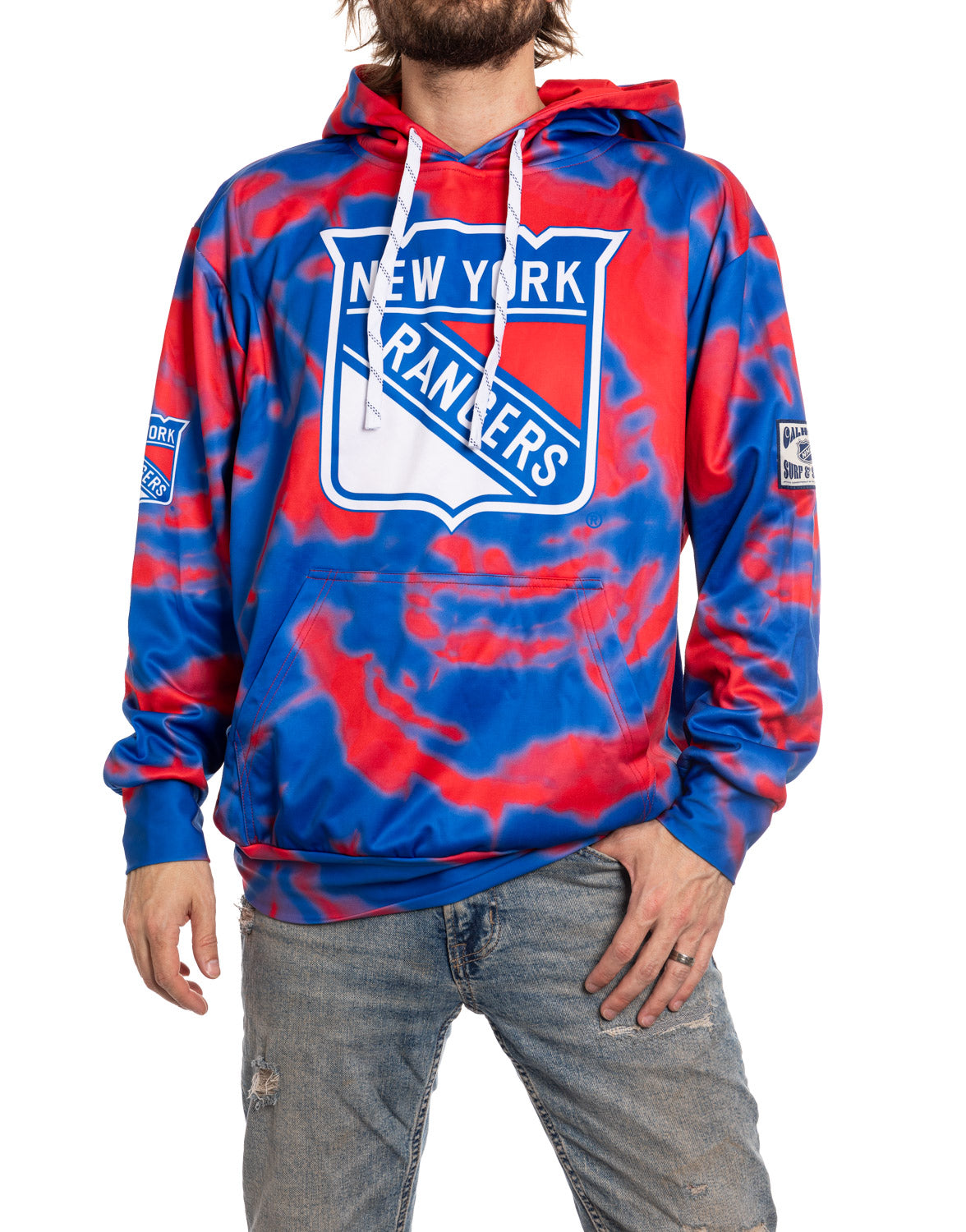 New York Rangers NHL Tie Dye Sublimation Pullover Hoodie 