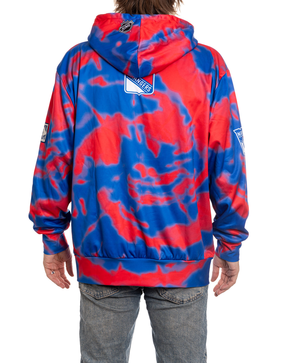 New York Rangers NHL Tie Dye Sublimation Pullover Hoodie 