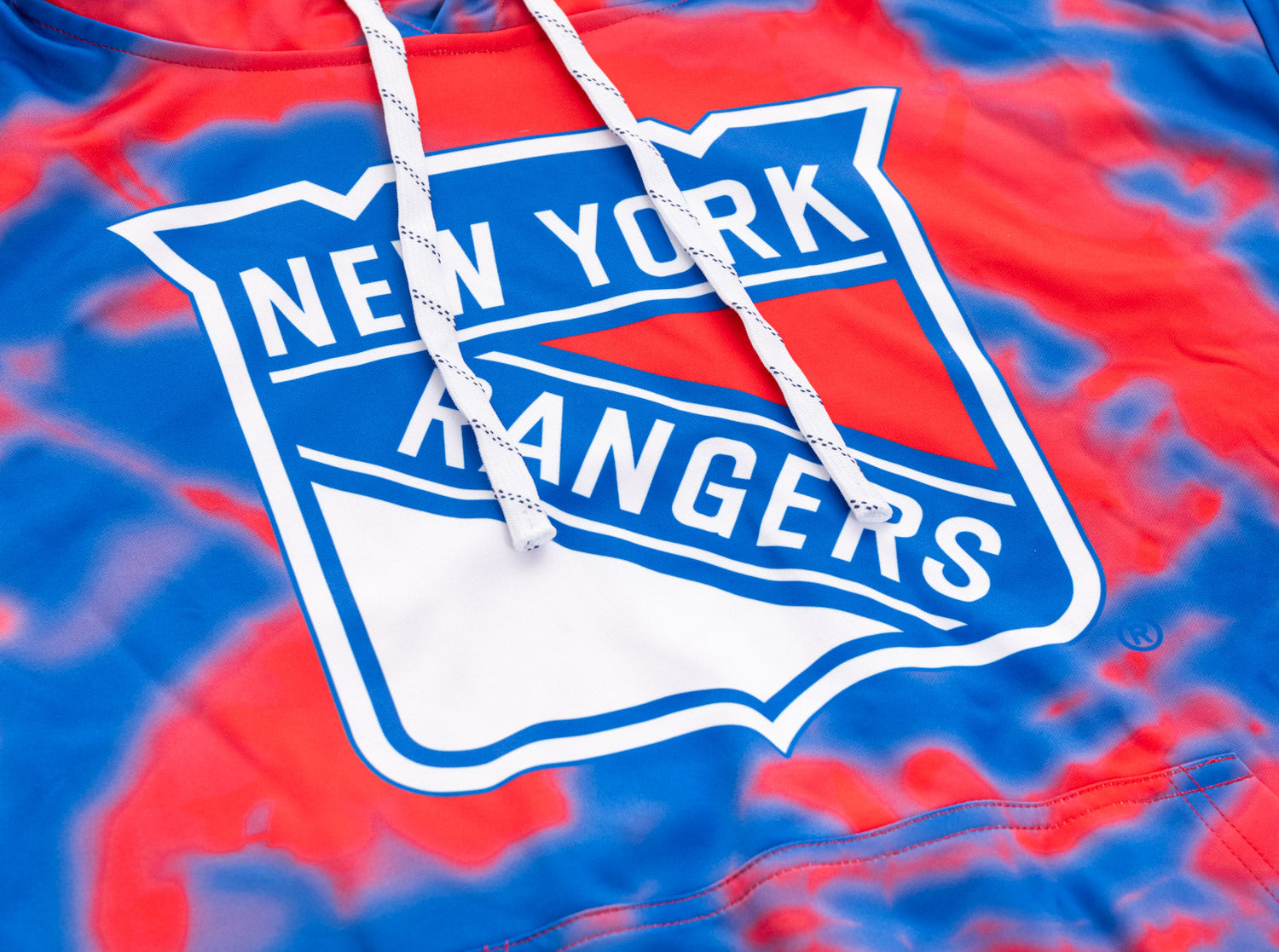 New York Rangers NHL Tie Dye Sublimation Pullover Hoodie 