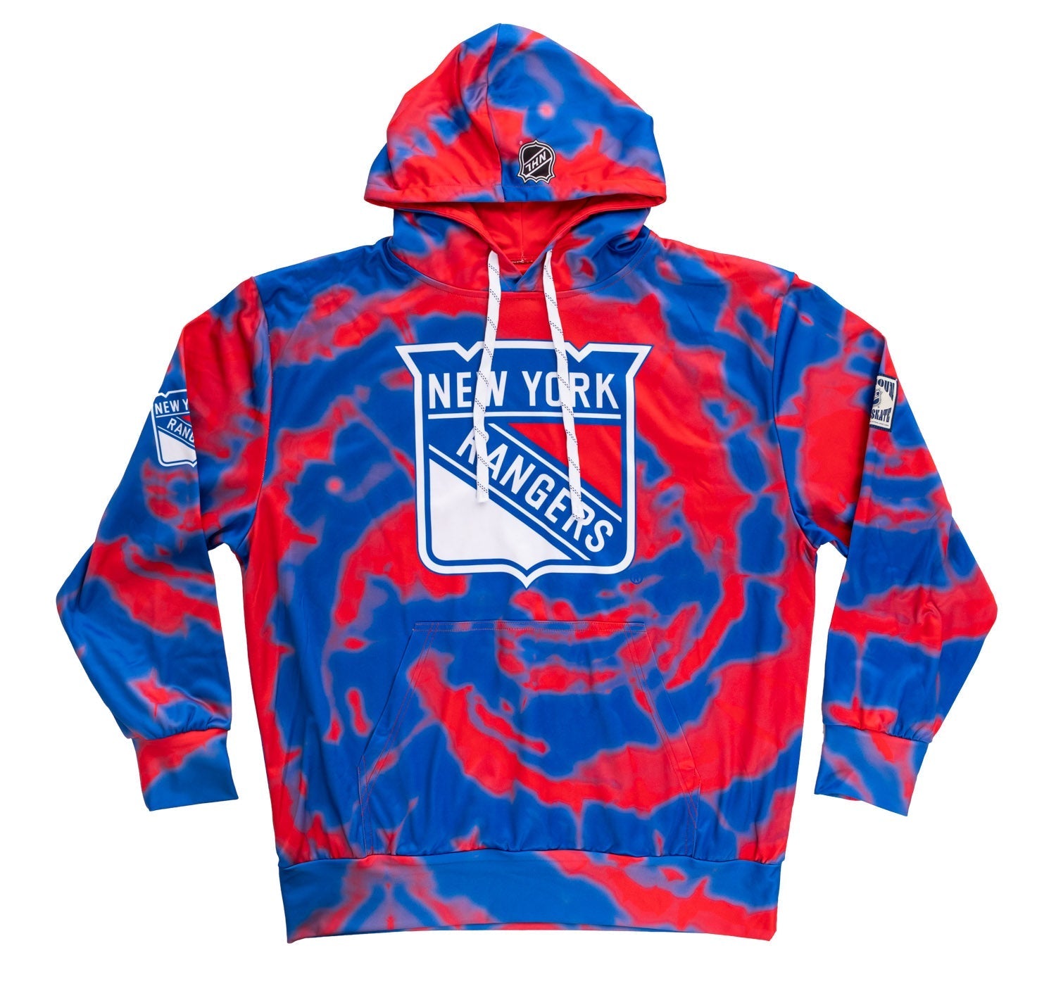 New York Rangers NHL Tie Dye Sublimation Pullover Hoodie 