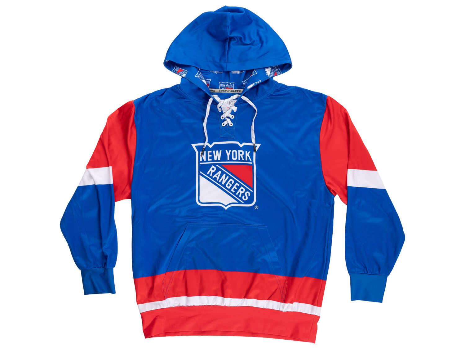 New York Rangers Hockey Lace Hoodie 