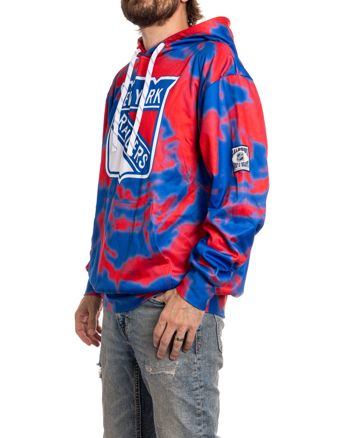 New York Rangers NHL Tie Dye Sublimation Pullover Hoodie 
