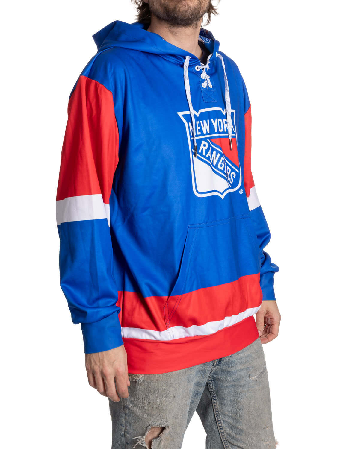 New York Rangers Hockey Lace Hoodie 