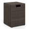 Rattan Propane Tank Cover Patio Hideaway Tank Side Table-Brown