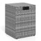 Rattan Propane Tank Cover Patio Hideaway Tank Side Table-Gray