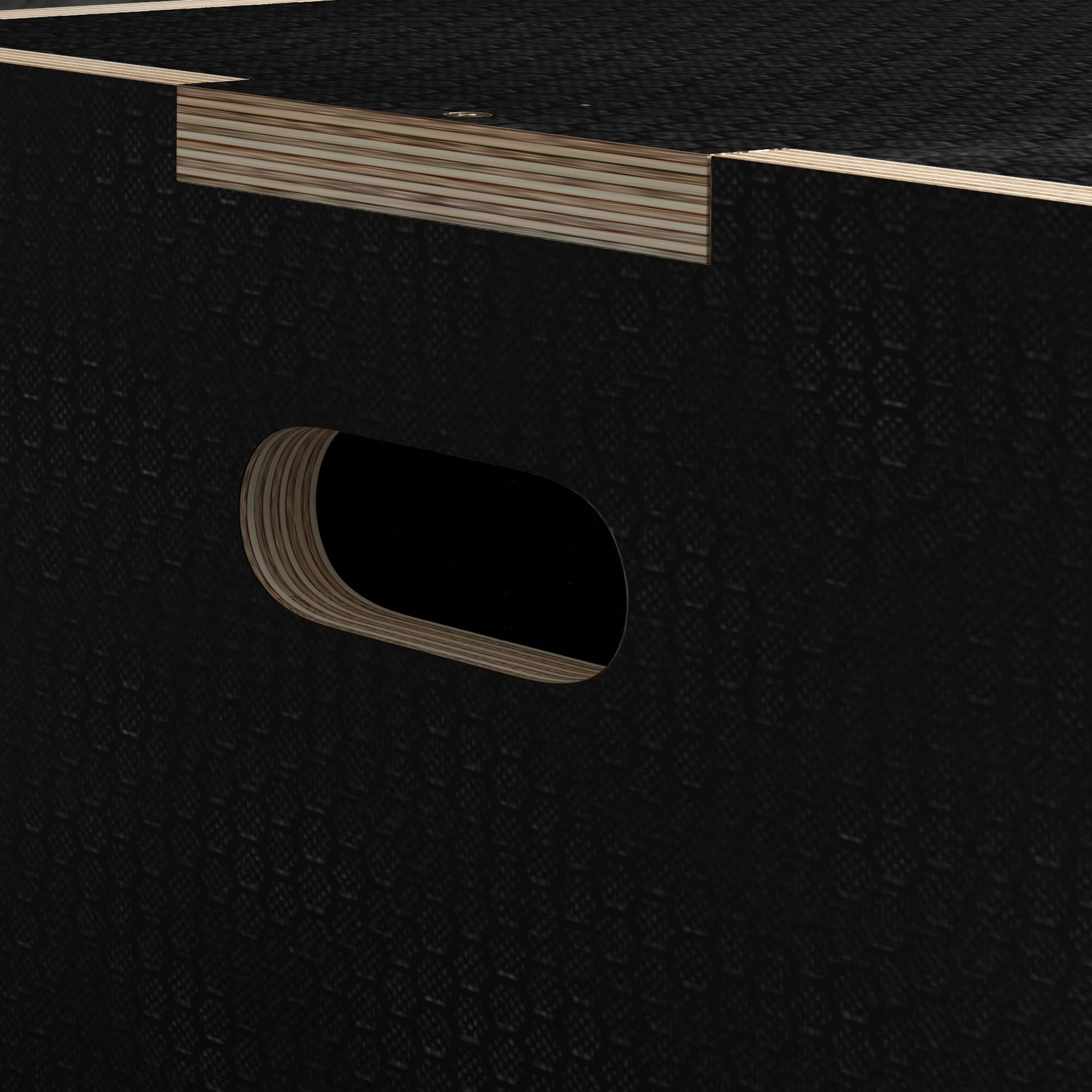 Soozier 24/20/16 In Wooden Plyometric Jump Box with Handle Openings for Home Gym Workout Training 