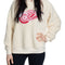 Detroit Red Wings Ladies Sherpa Hoodie with Premium Chenille Logo