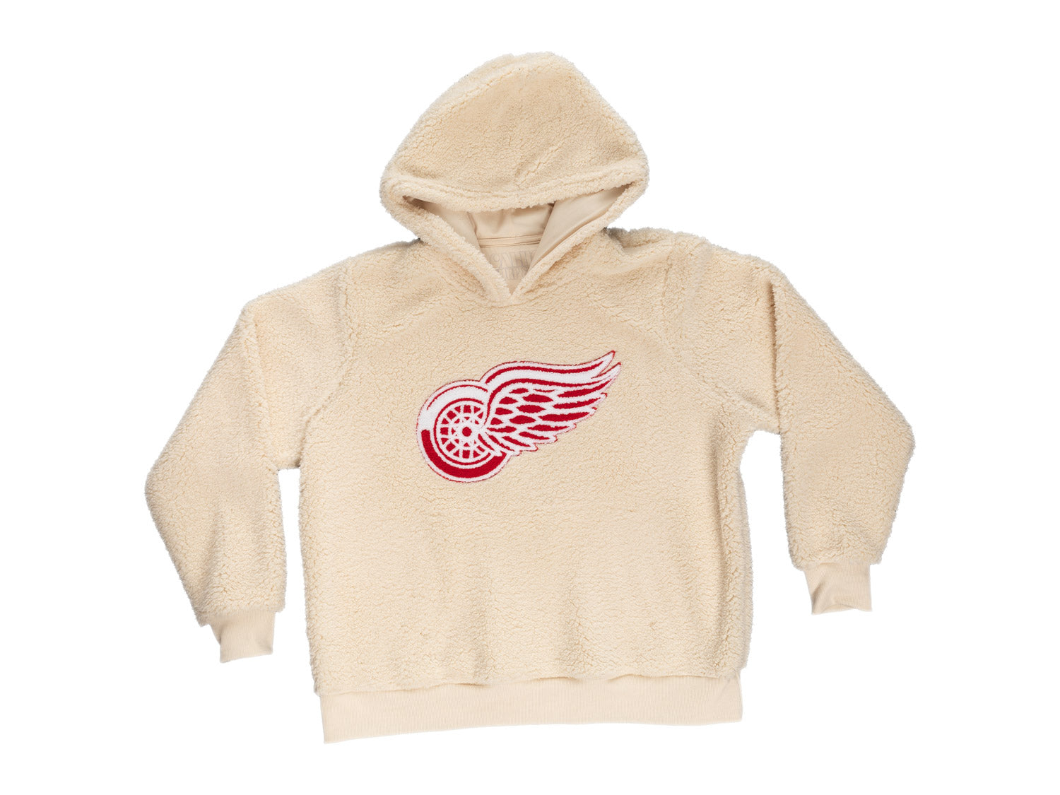 Detroit Red Wings Ladies Sherpa Hoodie with Premium Chenille Logo 