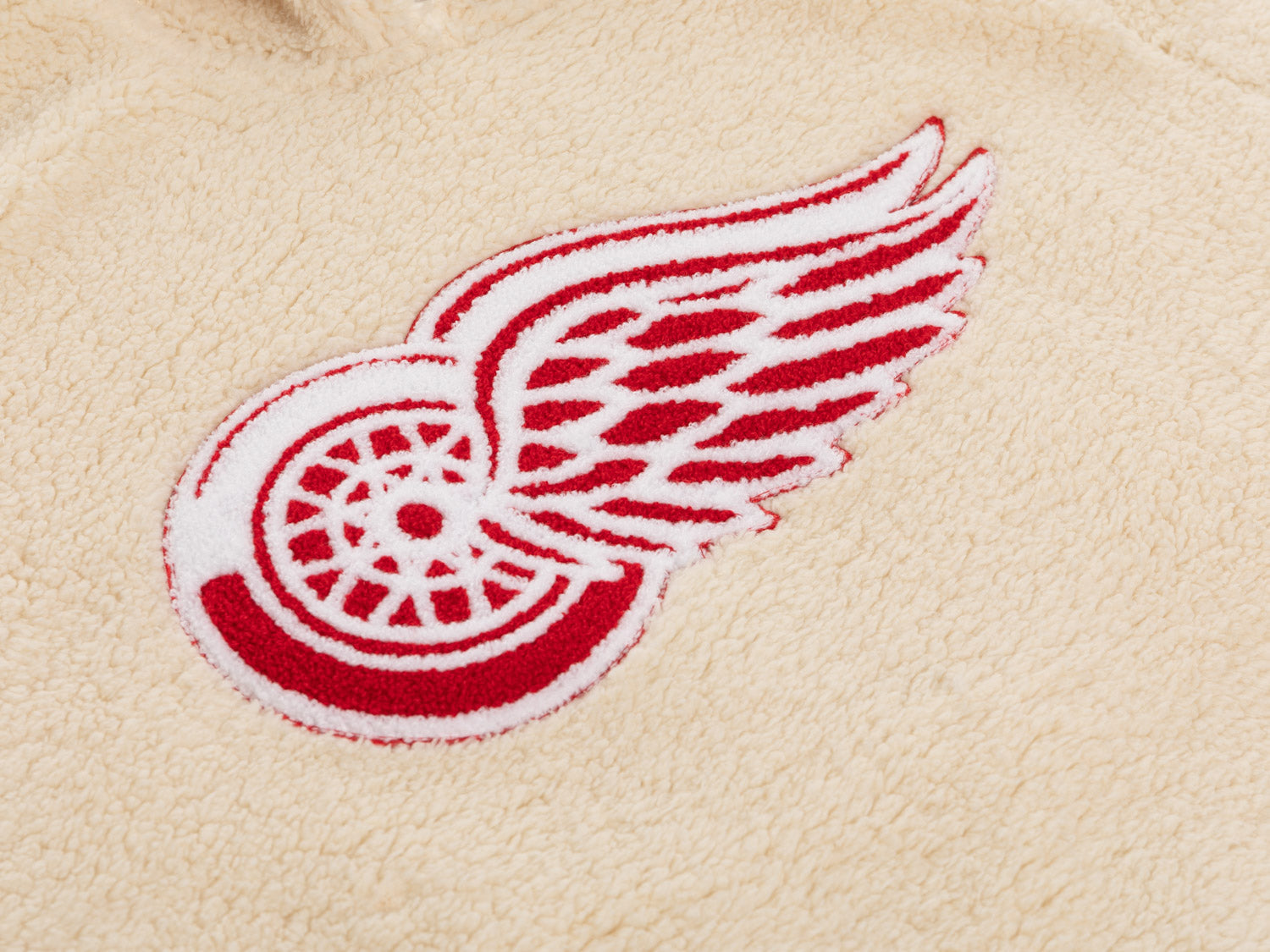 Detroit Red Wings Ladies Sherpa Hoodie with Premium Chenille Logo 