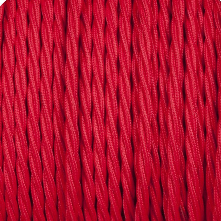 2 Core Twisted Fabric Electrical Cable Red~ 1675