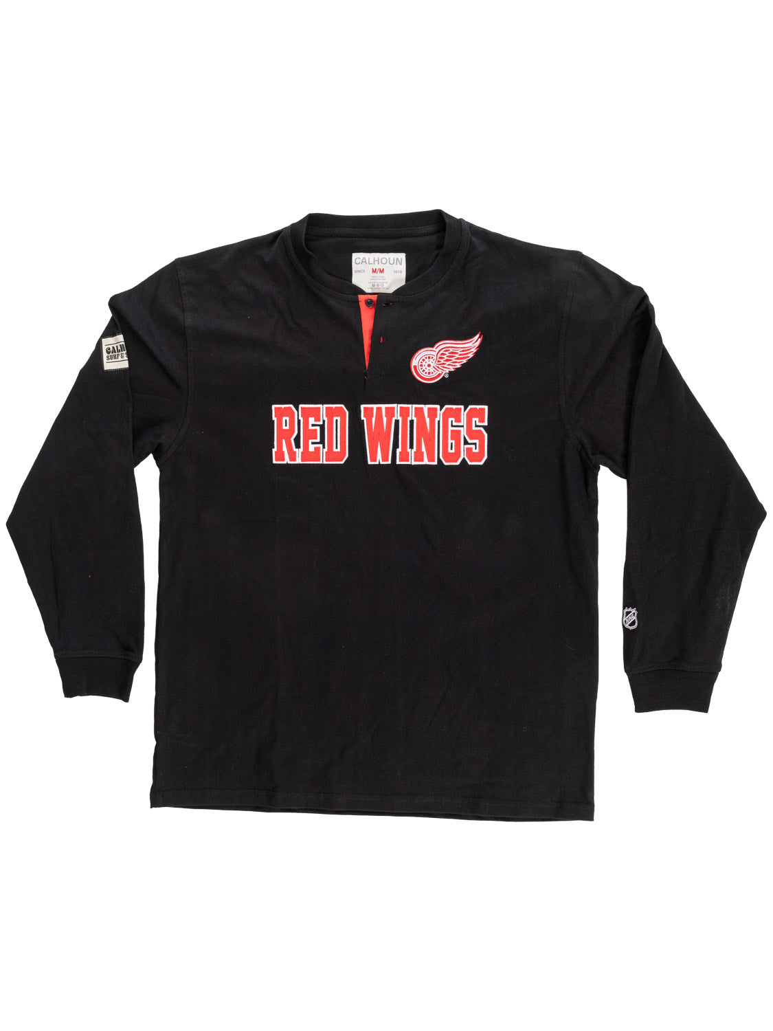 NHL Detroit Red Wings Long Sleeve Henley - Presale 