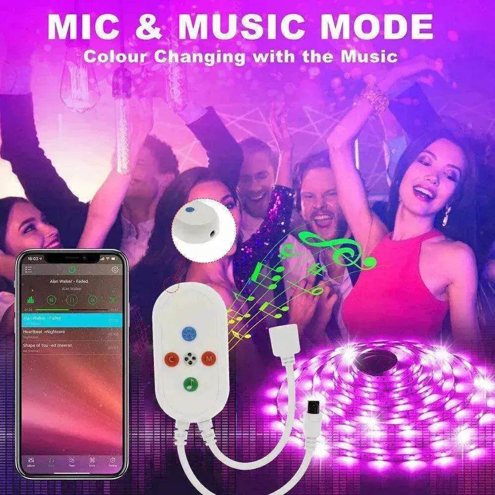 Remote  Color Changing  Led Strip Lights 5050 RGB Bluetooth Room Light 