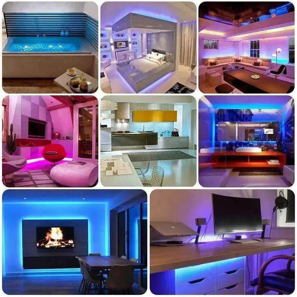 Remote  Color Changing  Led Strip Lights 5050 RGB Bluetooth Room Light 