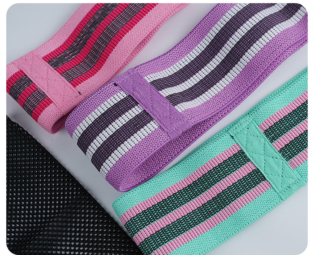 Three Levels Anti-Slip Booty Resistance Bands Set 