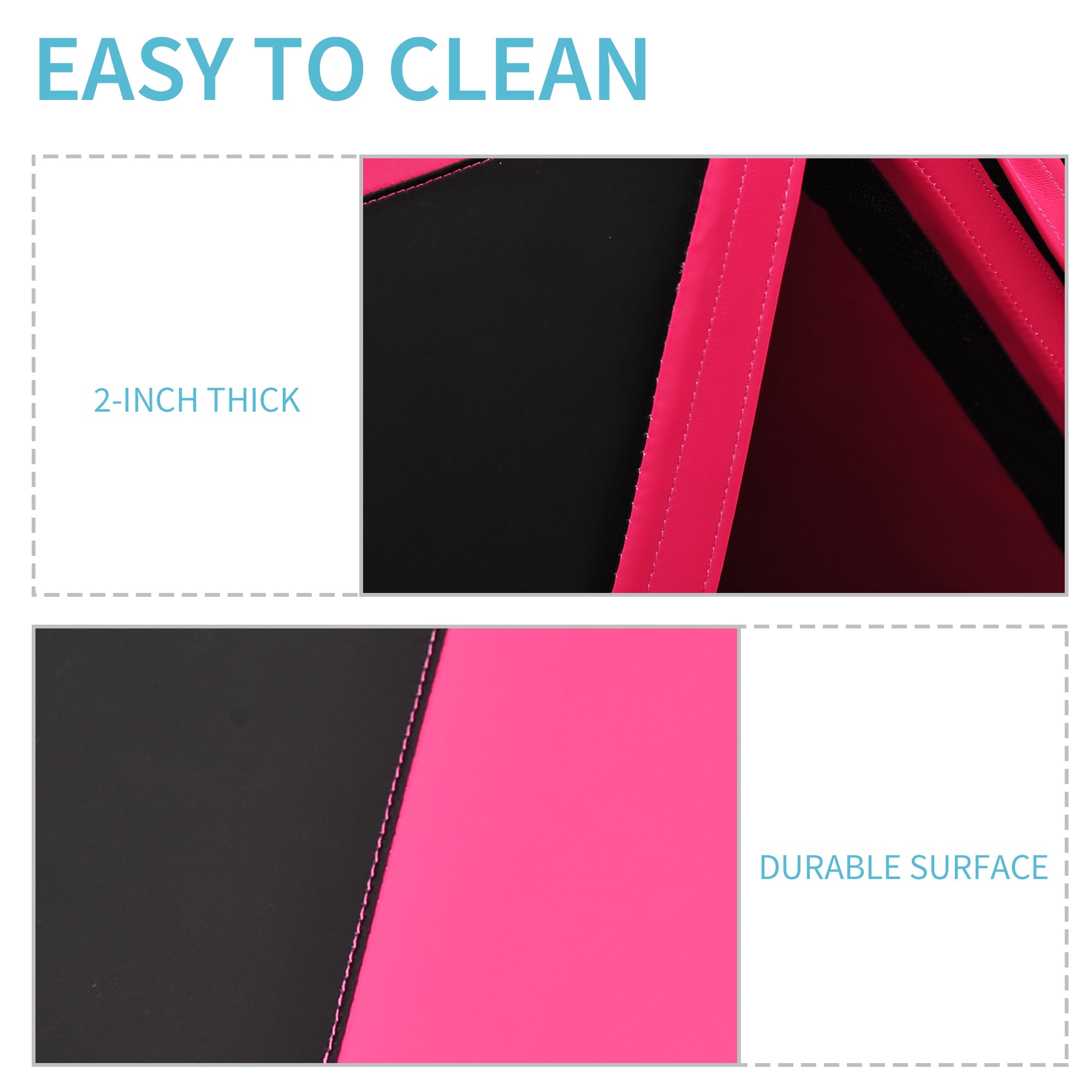 Soozier 4'x10'x2'' Folding Gymnastics Tumbling Mat, Exercise Mat  with Carrying Handles for Yoga, MMA, Martial Arts 
